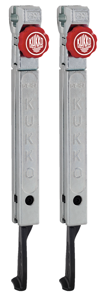 kukko 1-255-p extremely narrow, quick-adjustable jaws (pair, total length 277 mm) for 2-jaw universal pullers