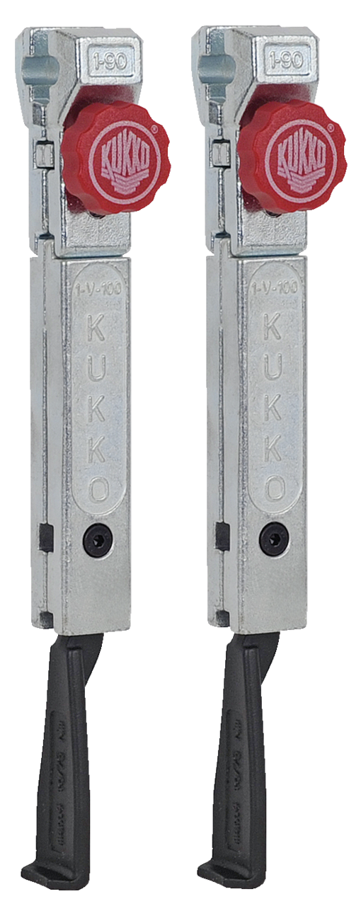 kukko 1-195-p extremely narrow, quick-adjustable jaws (pair, total length 227 mm) for 2-jaw universal pullers