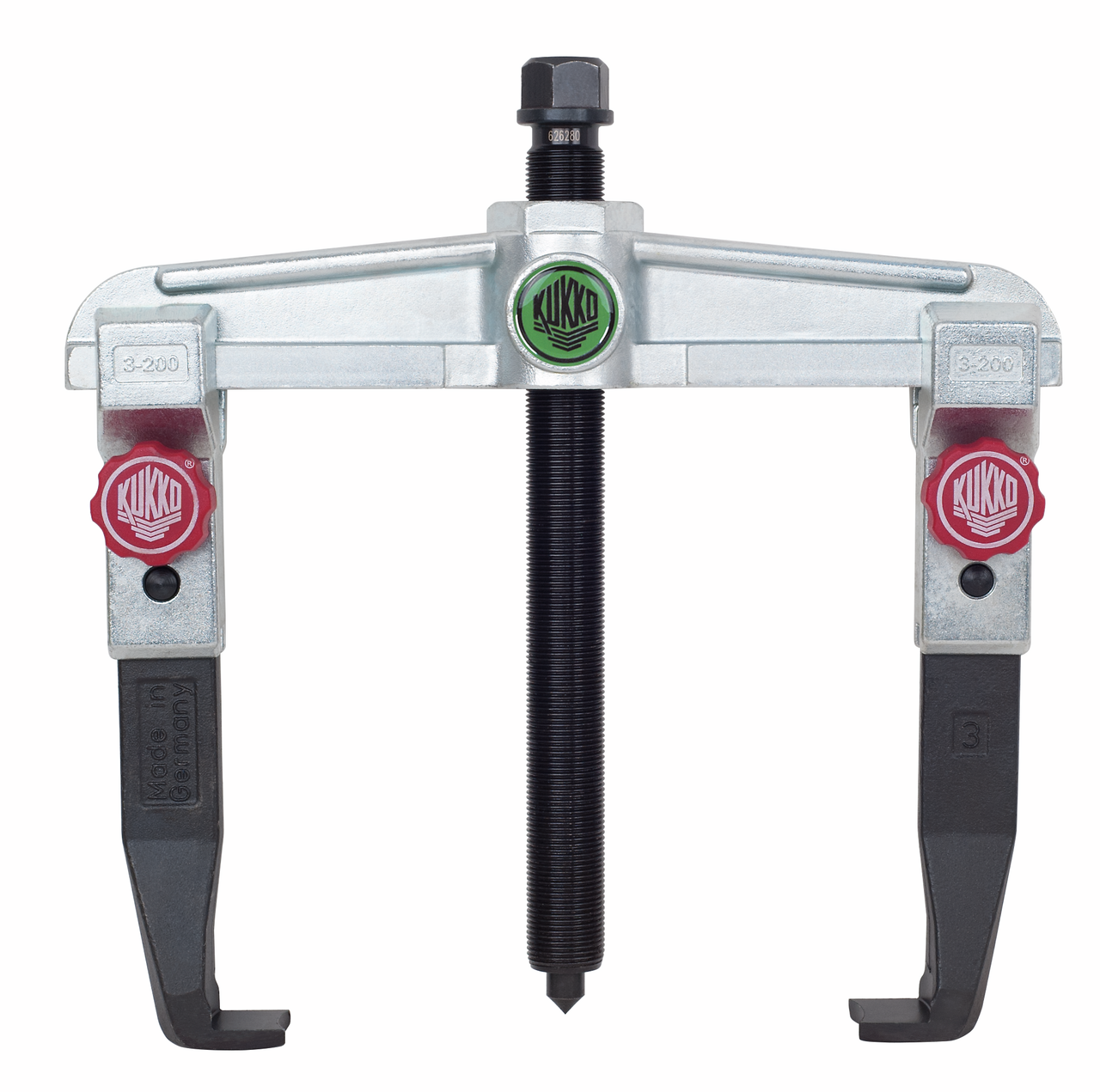 kukko 20-3+s 2-arm universal puller 250 x 200 mm with narrow, quick-adjustable puller hooks for safe and user-friendly removal of bearings, gears, and discs in all common sizes for craft, workshop