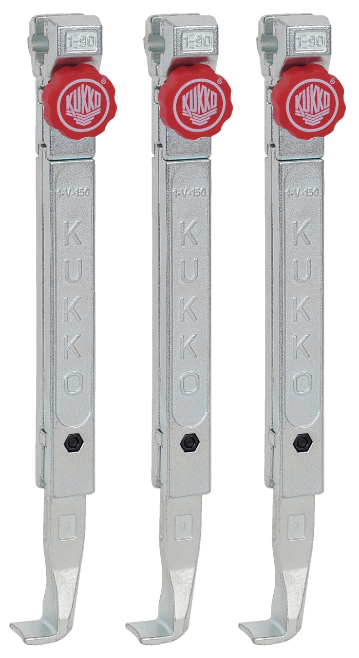 kukko 1-252-s 3 quick adjustable standard trigger hooks (set) for 3-jaw universal pullers