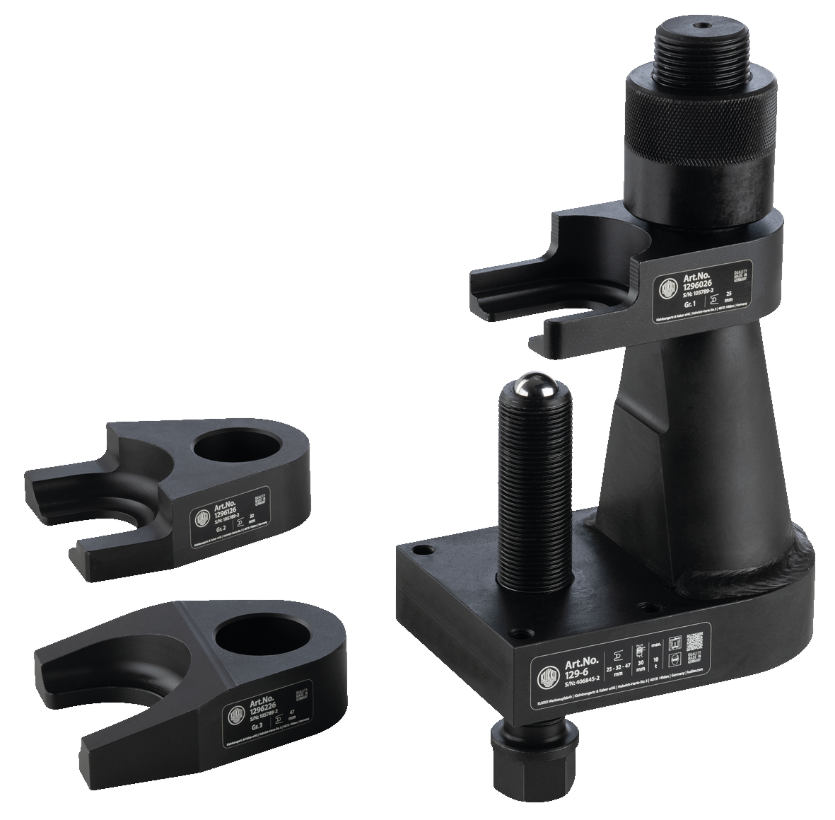 kukko 129-6 truck ball joint extractor "universal for pressing out particularly firmly seated ball pins when removing ball joints on push and steering rod