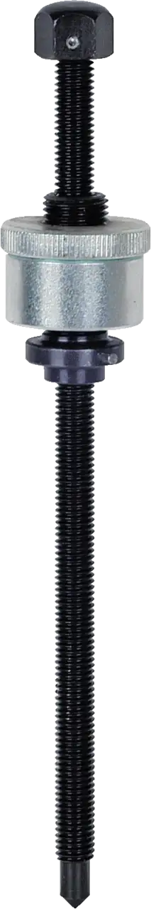 Heavy-duty bearing puller tool with threaded rod and metal collar for industrial use