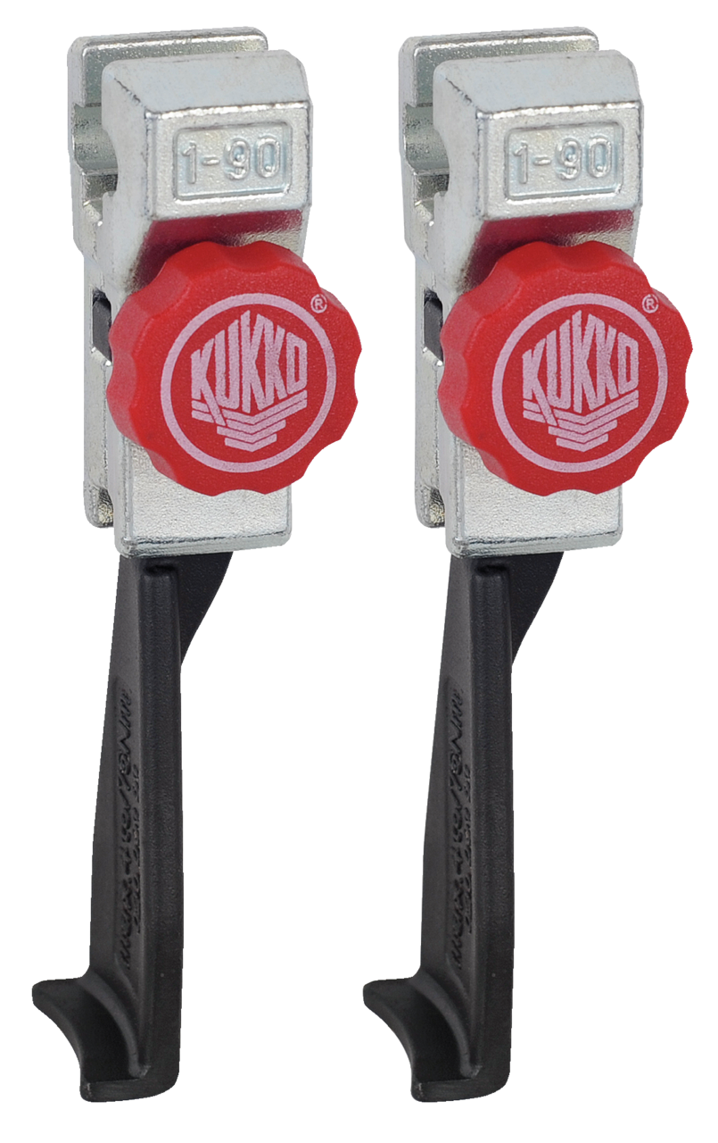 kukko 1-93-p narrow, quickly adjustable standard jaws (pair, total length 127 mm) for 2-jaw universal pullers