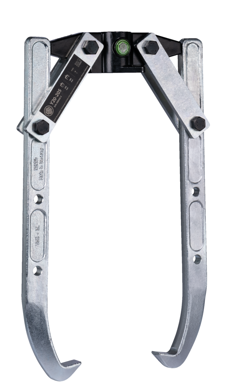 kukko y50-205 2-jaw puller with swiveling jaws, up to 1.000 mm spread, 700 mm reach depth (without hydraulic hollow piston cylinder) for pulling particularly large and stuck bearings, gears, discs, etc
