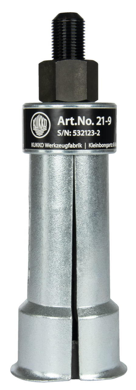 kukko 21-9 2-shell internal extractor ø 70-100 mm for pulling out internal bearings, bearing outer rings, and bushings in craftsmanship, workshops, and in