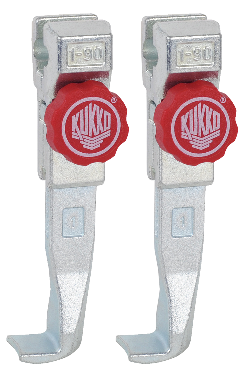kukko 1-92-p quick adjustable standard trigger hooks (pair) for 2-jaw universal pullers