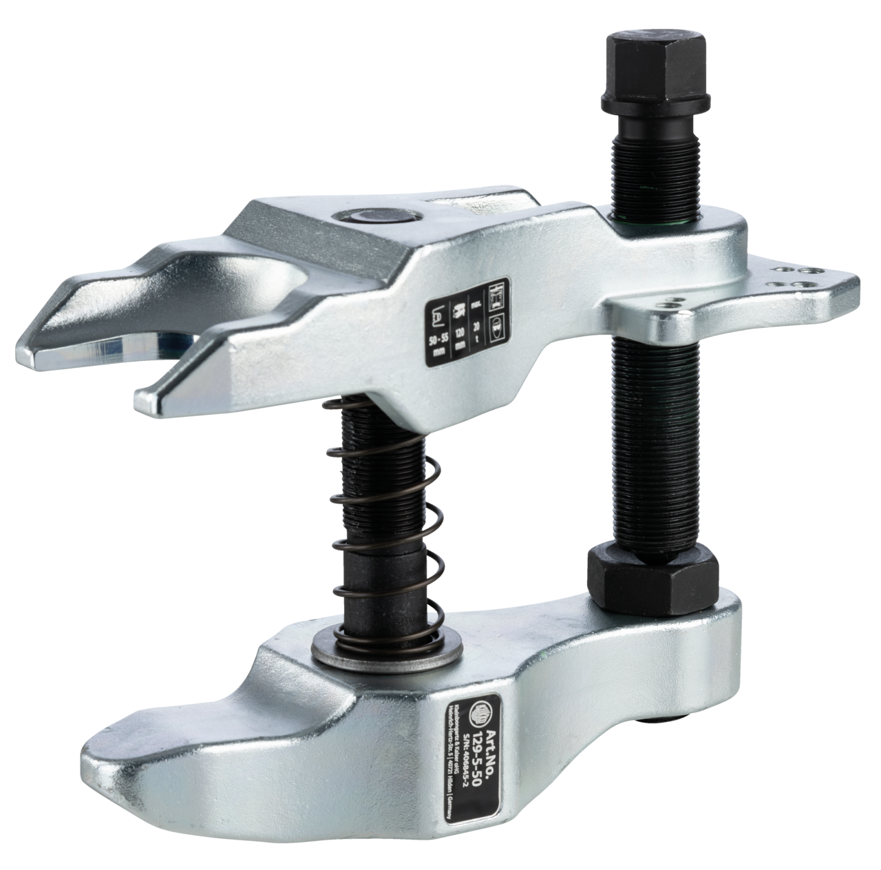 kukko 129-5-50 track and push rod joint puller for heavy truck for heavy trucks of the series 129 is used for mechanically pressing out the ball studs when removing ba