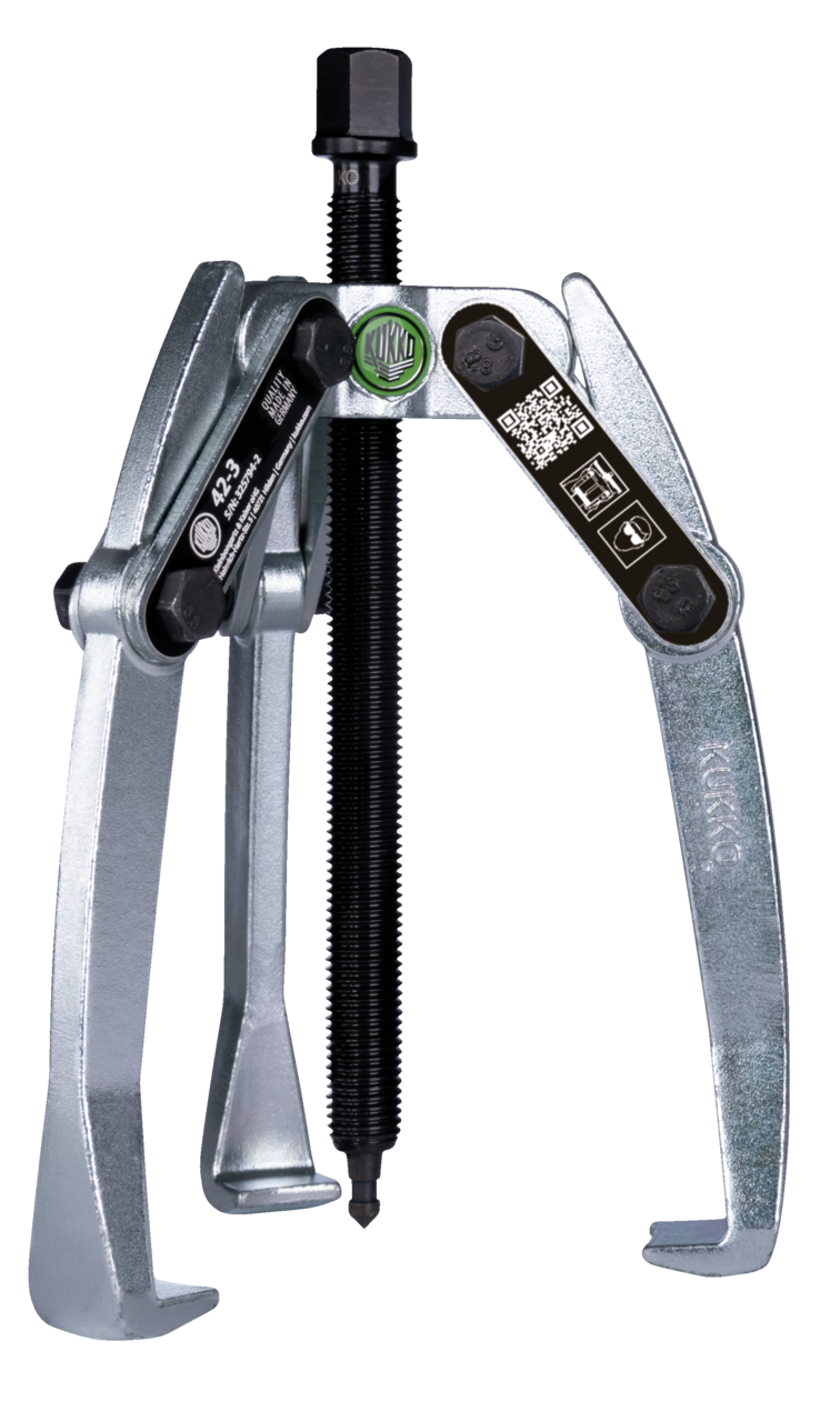 kukko 42-3 3-arm universal puller 90 x 120 mm with swivel puller legs for pulling bearings, gears, and discs in all common sizes for crafts, workshops, and industry