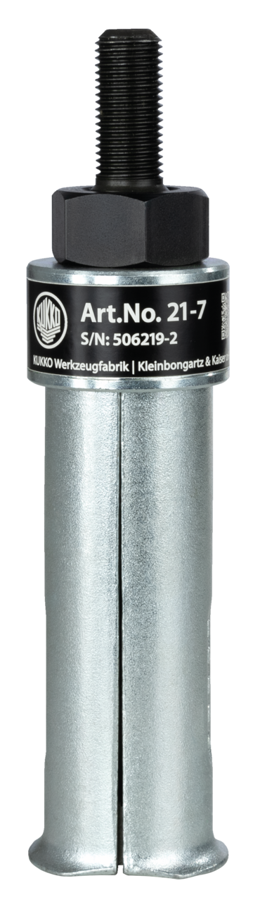 kukko 21-7 2-shell internal extractor ø 45-58 mm for pulling out internal bearings, bearing outer rings, and bushings in craftsmanship, workshops, and in