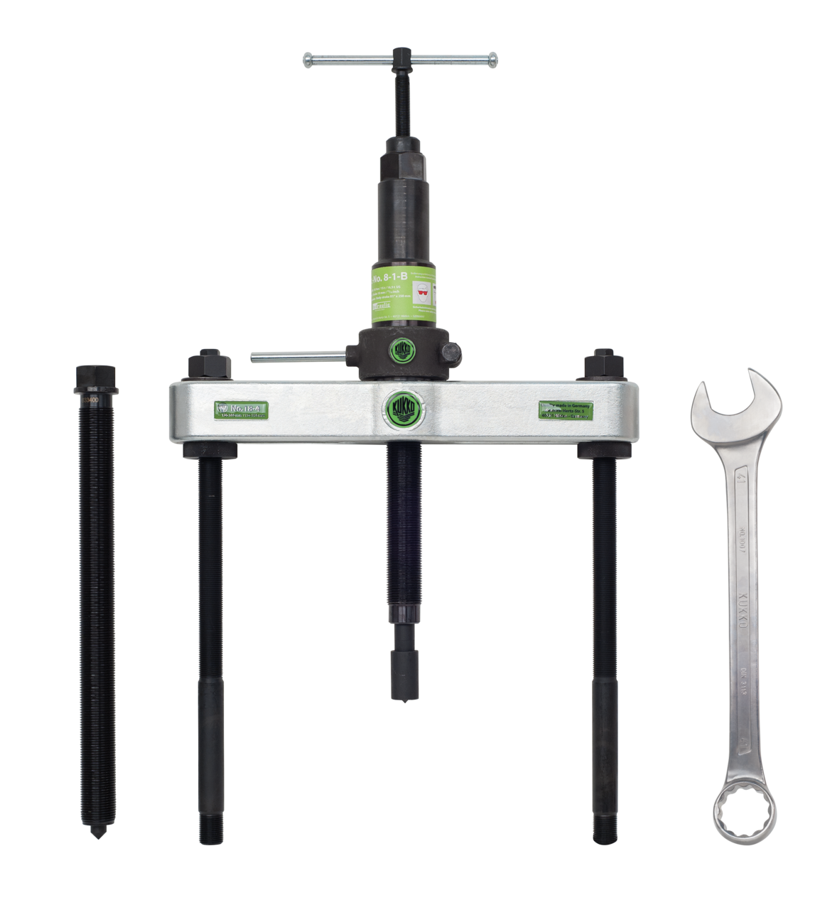 kukko 18-4-b hydraulic puller 120-380/350 mm (including mechanical spindle) for pulling flat-lying or thin-walled parts in craftsmanship, industry, and workshops when there is insu