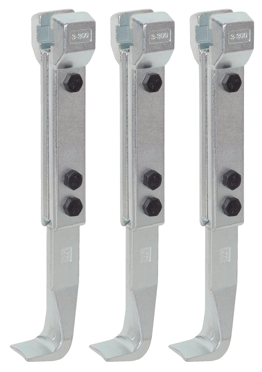 kukko 3-300-s standard puller jaws (set, total length 350 mm) for 3-jaw universal pullers