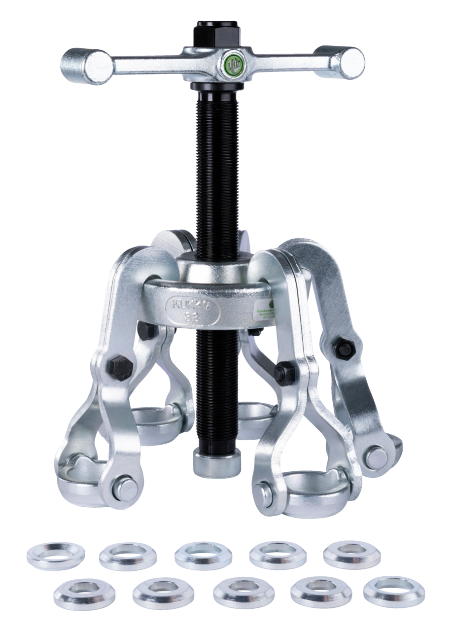 kukko 38 wheel hub puller with disc traverse ø up to 250 mm for pulling hub assemblies on trucks