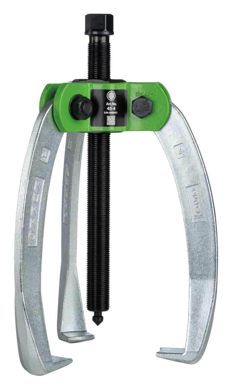 kukko 45-4 handy, 3-arm industrial puller 250 x 200 mm with power-transmitting and self-centering puller legs for pulling bearings, gears, and discs in all common sizes for crafts, workshops, and industry