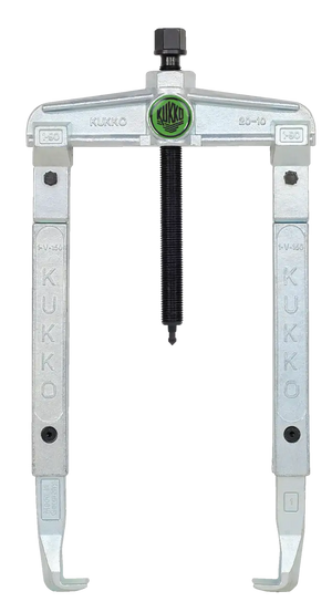 Heavy-duty Kukko bearing puller tool with adjustable arms and central screw, industrial tool