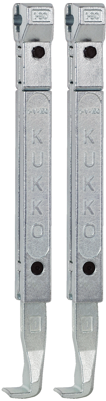 kukko 1-190-p standard jaws (pair, total length 232 mm) for 2-jaw universal pullers