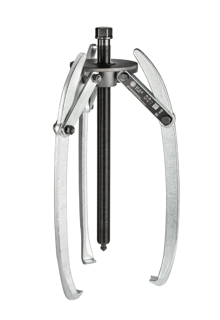 kukko 47-2-a heavy-duty, 3-arm universal puller 500 x 450 mm with swiveling puller legs and combination crosshead for craft, workshop, and industry