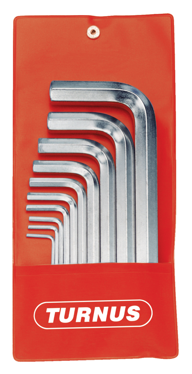 kukko 203-080 wrench set iso 2936 with key widths 2,0, 2,5, 3,0, 4,0, 5,0, 6,0, 8,0, 10,0 mm for operating hard-to-reach screw heads in workshops, industry, and crafts