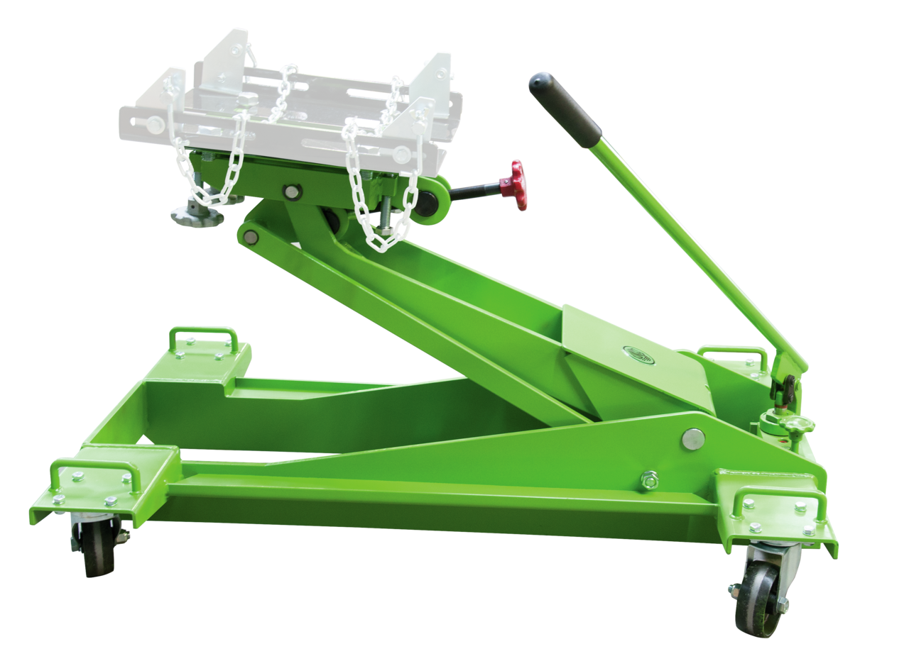 kukko yhu-s mobile hydraulic transmission lift "rhino" with 1.5 t t max. pulling force for work on car and truck transmissions, clutches, and differentials