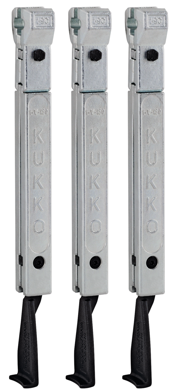 kukko 1-251-s narrow puller jaws (set, total length 277 mm) for 3-jaw universal pullers