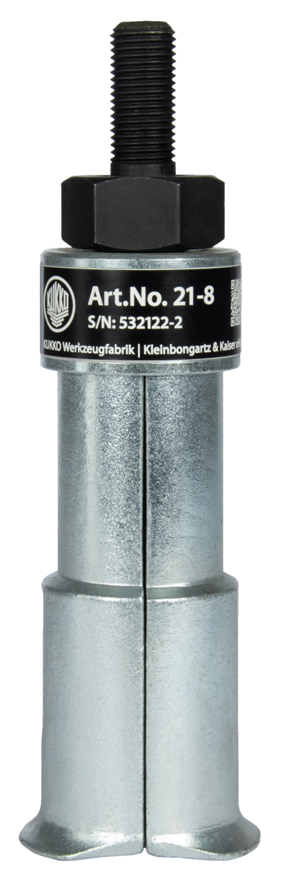 kukko 21-8 2-shell internal extractor ø 56-70 mm for pulling out internal bearings, bearing outer rings, and bushings in craftsmanship, workshops, and in