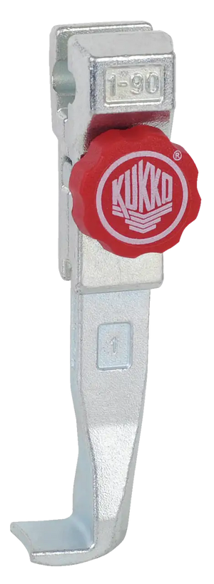 Metal puller tool spare part with red KUKKO adjustment knob, industrial use