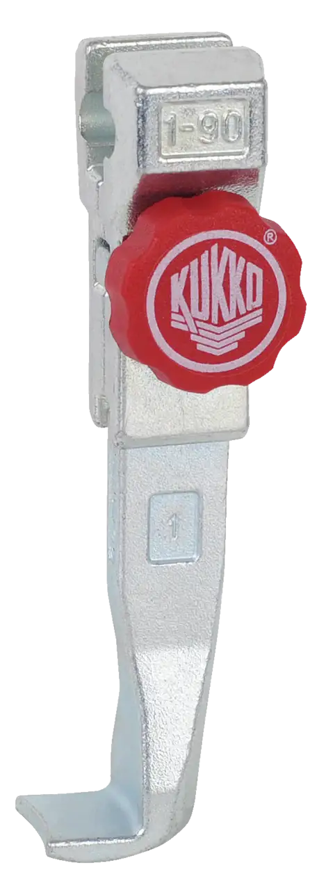 Metal puller tool spare part with red KUKKO adjustment knob, industrial use