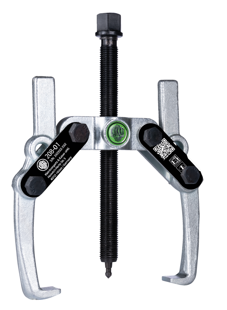 kukko 208-01 3-armed lug puller "economy" 170 x 125 mm with oscillating and height-adjustable puller legs for pulling bearings, gears, and discs in all common sizes for crafts, workshops, and industry