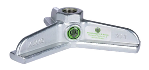Heavy-duty steel puller tool arm with threaded center hole, Kukko branding, and engraved label