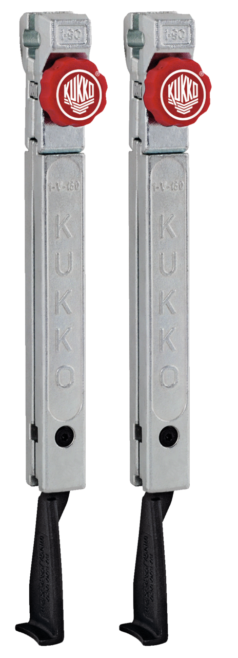 kukko 1-253-p narrow, quickly adjustable standard jaws (pair, total length 277 mm) for 2-jaw universal pullers
