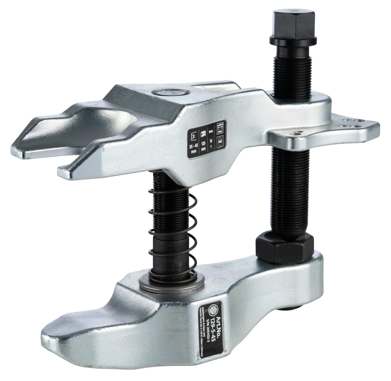 kukko 129-5-45 track and push rod joint puller for heavy truck for heavy trucks of the series 129 is used for mechanically pressing out the ball studs when removing ba