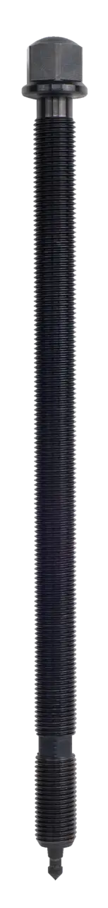 Heavy-duty threaded steel industrial shaft with hex nut for shop tools or machinery