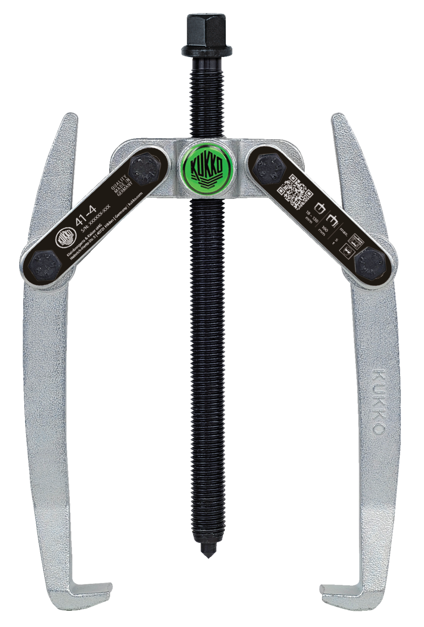 kukko 41-4 2-arm universal puller 130 x 160 mm with swivel puller legs for pulling bearings, gears, and discs in all common sizes for crafts, workshops, and industry