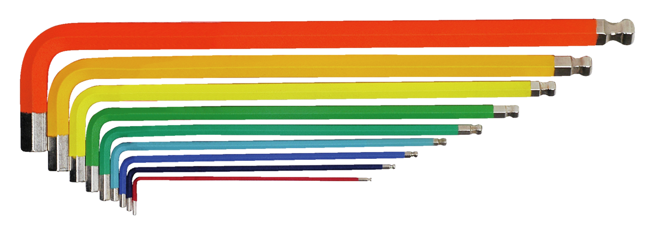 kukko 213bt005 offset screwdriver with ball head, long and color coded for operating hard-to-reach screw heads in workshops, industry, and trades