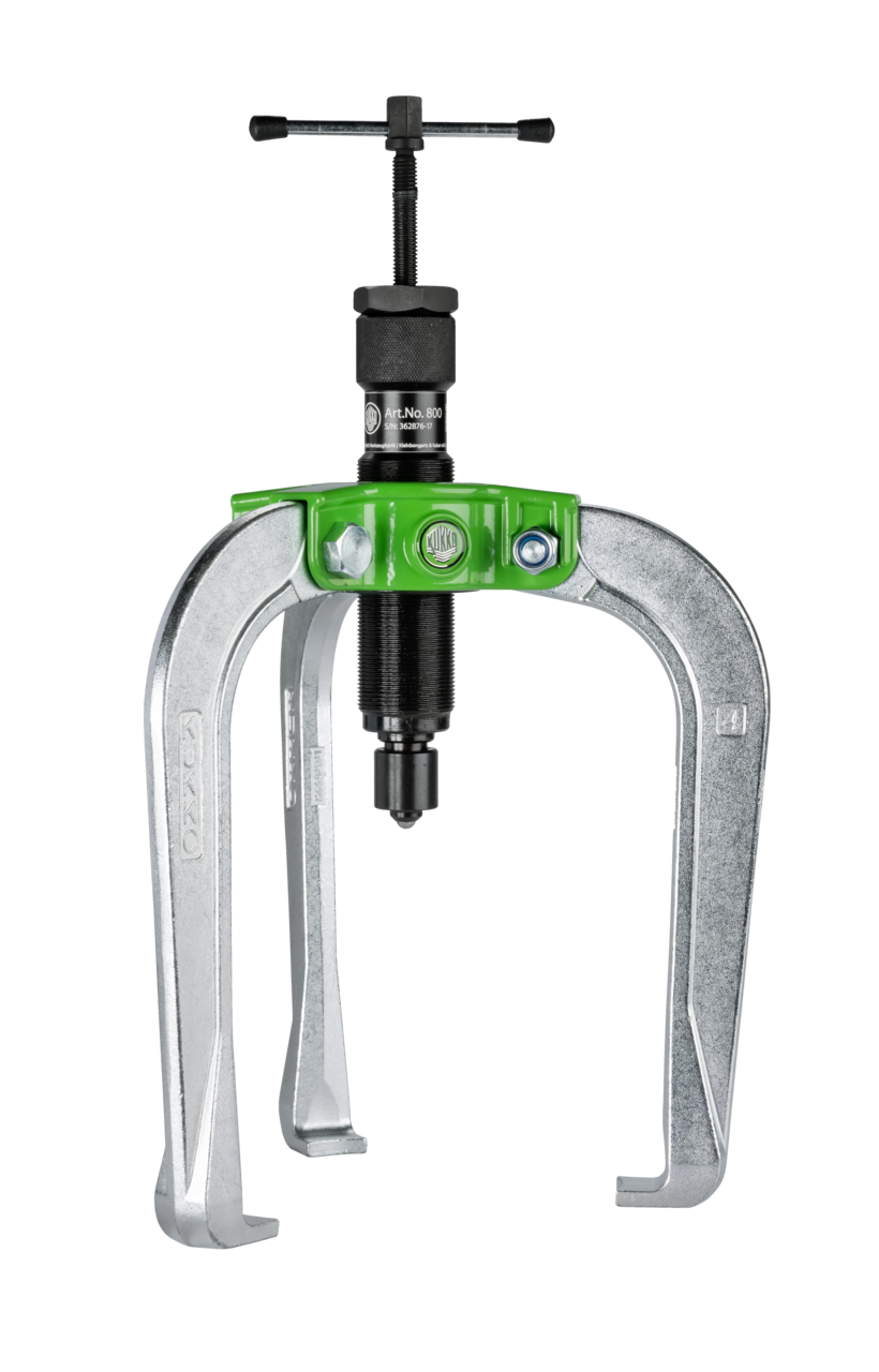 kukko 845-4-b handy, 3-arm puller with power-transmitting, self-centering puller legs and grease-hydraulic spindle (tractive force up to 10 t) for pulling especially tight-fitting bearings, gears, and discs in all common sizes for crafts, workshop