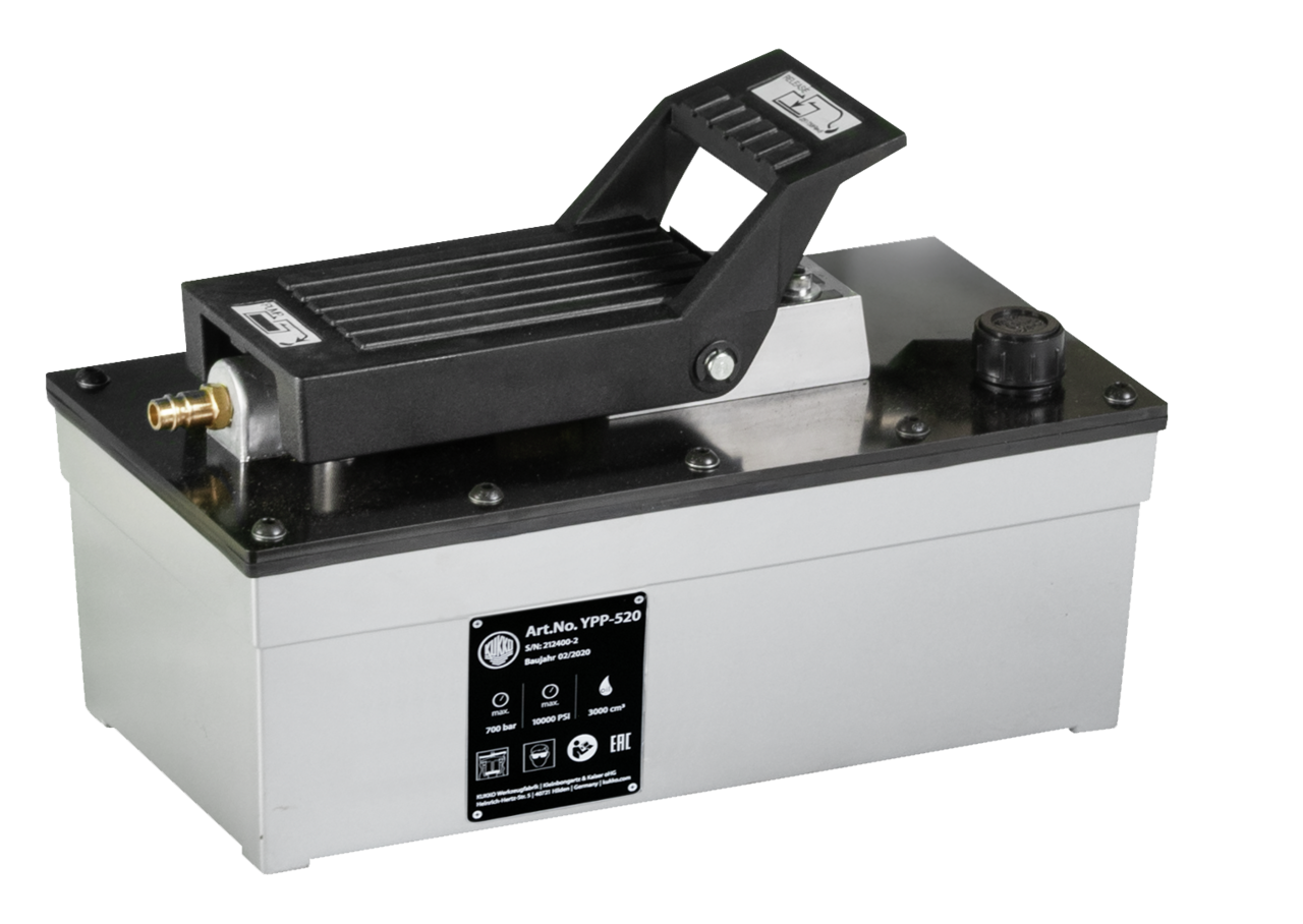 kukko ypp-520 pneumatic, hydraulic pump without accessories for application with the pullers from the kukko hydraulic program in crafts, industry, and workshops