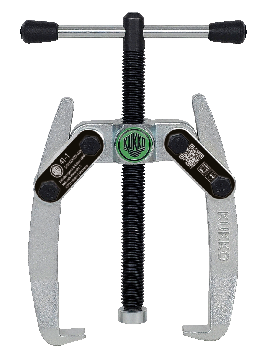 kukko 41-1 2-arm universal puller 65 x 65 mm with swivel puller legs for pulling bearings, gears, and discs in all common sizes for crafts, workshops, and industry