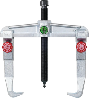 Heavy-duty Kukko bearing puller tool with adjustable arms and central screw for shop use