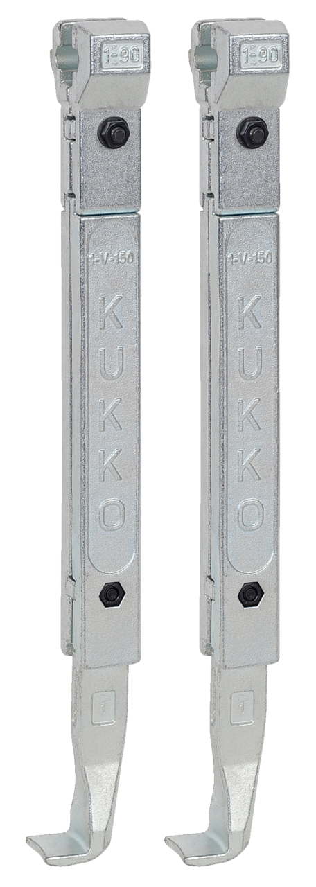 kukko 1-250-p standard jaws (pair, total length 282 mm) for 2-jaw universal pullers