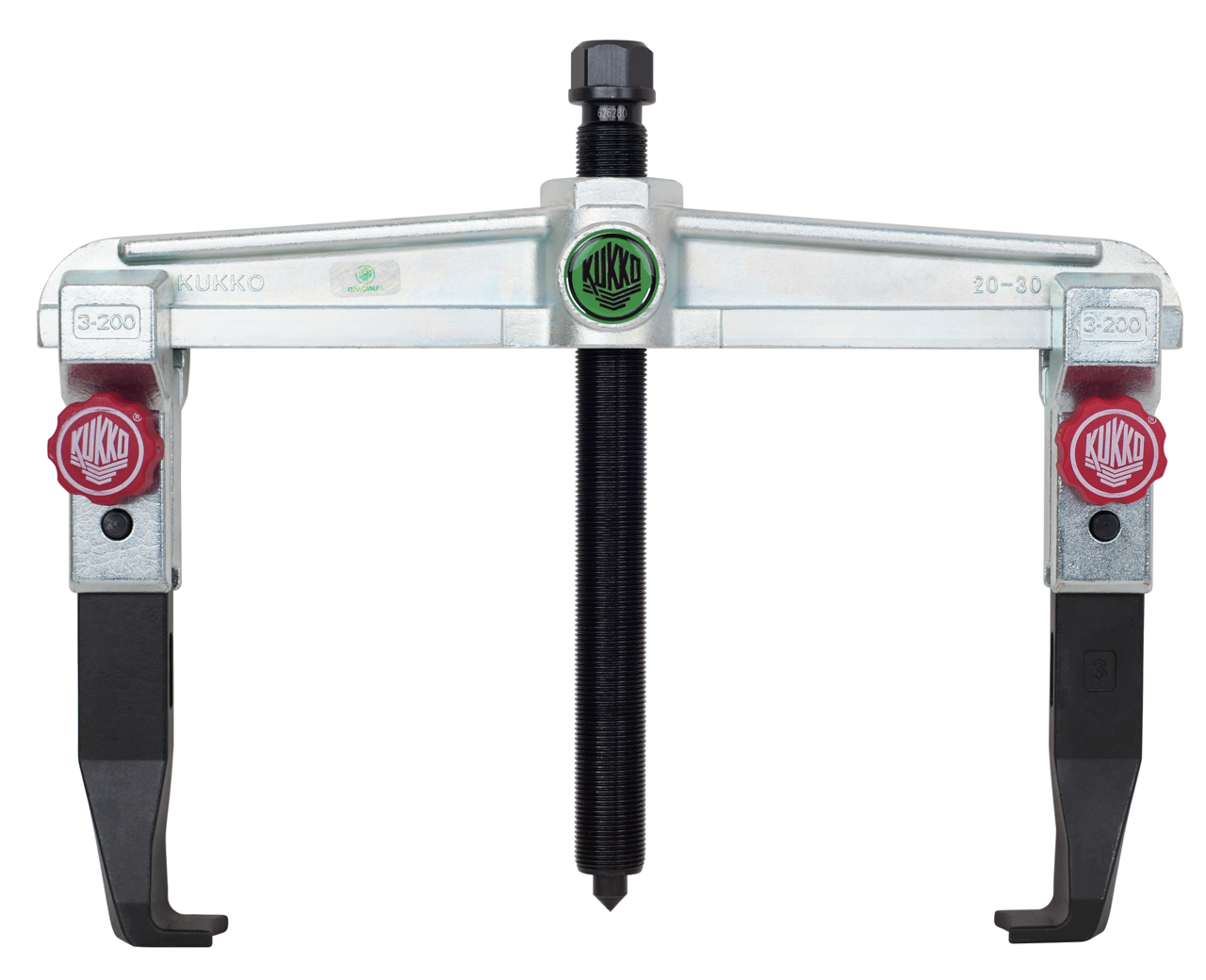 kukko 20-30+s 2-arm universal puller 350 x 200 mm with narrow, quick-adjustable puller hooks for safe and user-friendly removal of bearings, gears, and discs in all common sizes for craft, workshop