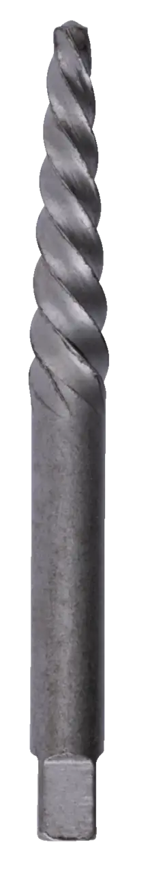 Spiral flute screw extractor tool for removing broken or damaged screws
