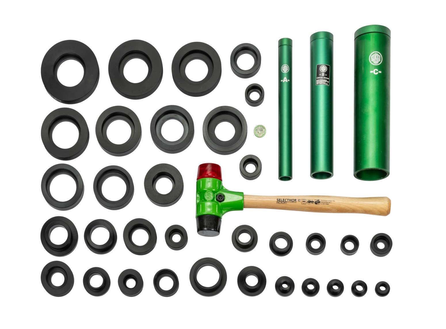 KUKKO 71-L bearing fitting tool kit items