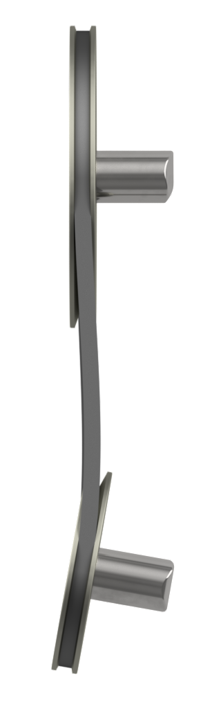 Diagram showing horizontal angular belt misalignment between two sheaves