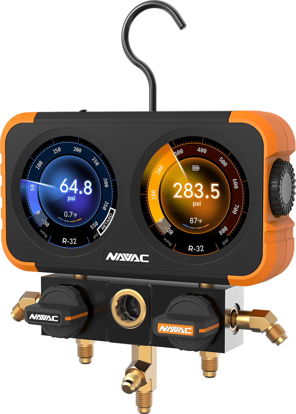 NAVAC N2DX - Flex-X Manifold Gauge w/ HD Color Graphic Interface