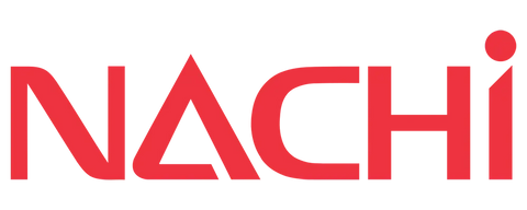Red NACHI logo text on a transparent background, industrial tools branding