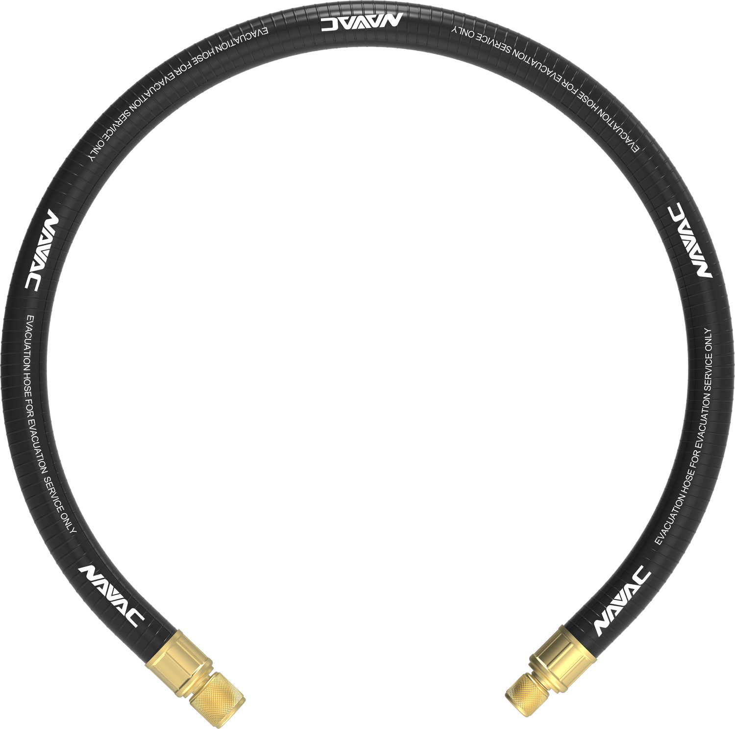 NAVAC NH34AB - Big Boy Evacuation Hose, Black, 3/4 Dia, 1/4 to 3/8 Fittings