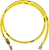 NAVAC NH5CY - Individual Refrigerant Hose, 1/4” Charging Hoses, 5 Ft Long with ball valve, Yellow