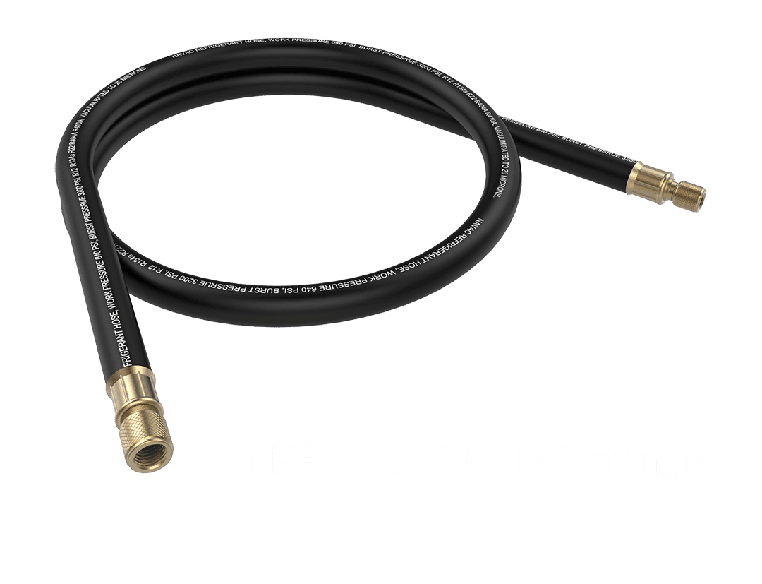 NAVAC NHB1 - Big Boy Evacuation Hose, Black, 1/2 Dia, 1/4 to 3/8 Fitting