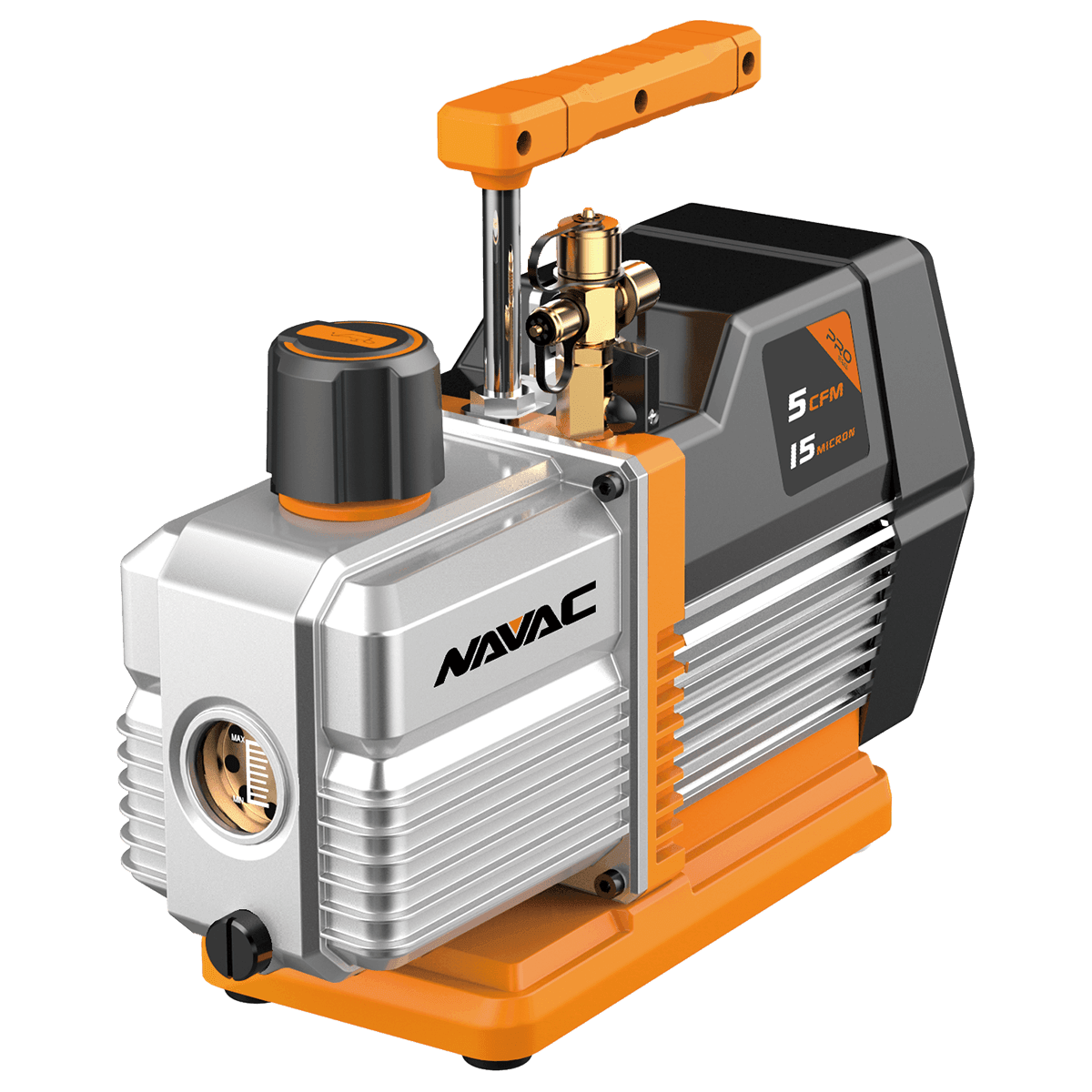 NAVAC NP5DP - Twin Cylinder Vacuum Pump, 115V/60Hz, 5 CFM, 15 Micron, 3/4 HP, Pro Series