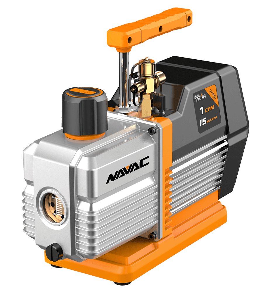 NAVAC NP7DP - Twin Cylinder Vacuum Pump, 115V/60Hz, 230V/60Hz, 7 CFM, 15 Micron, 3/4 HP, Pro Series