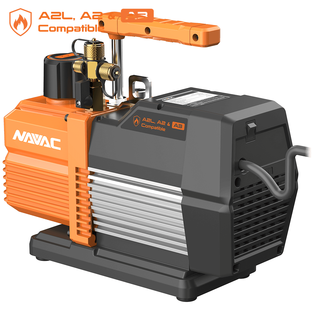 NAVAC NP7DPF - Vacuum Pump for Flammable Refrigerants, 115V/60Hz, 7 CFM, 15 Micron, 3/4 HP, Pro Series